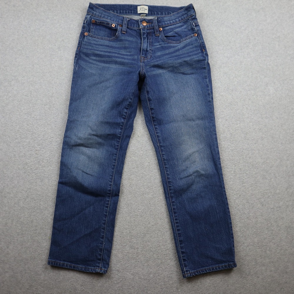 J.Crew Jeans Womens 26P Slim Boyfriend Blue Medium Wash Stretch Denim